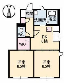 鴨方駅 徒歩12分 1階の物件間取画像