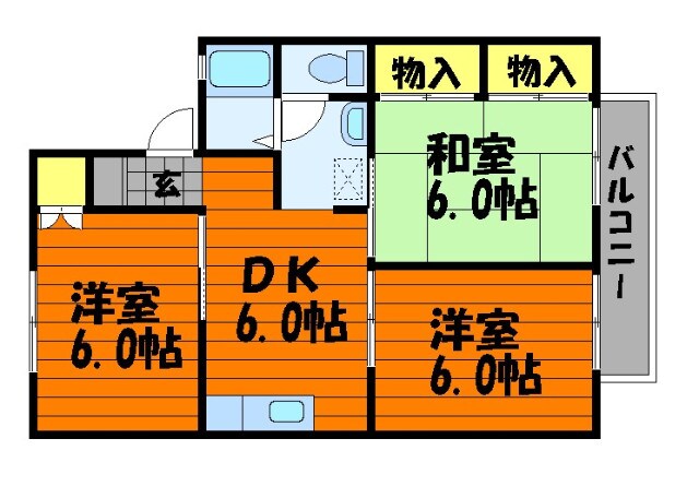 栄駅 徒歩5分 2階の物件間取画像