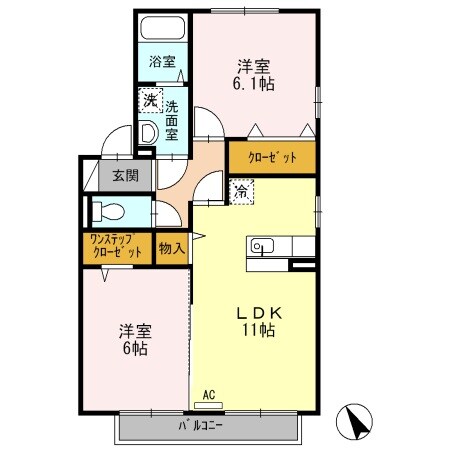 新倉敷駅 徒歩23分 2階の物件間取画像