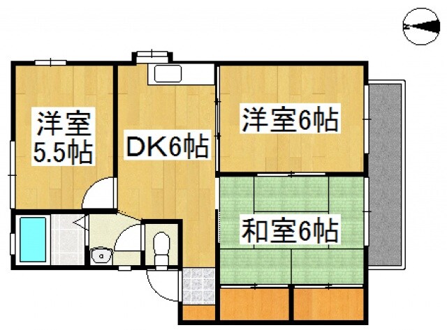 グランソレイユB棟の物件間取画像