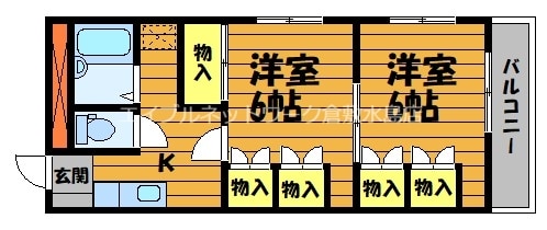 倉敷駅 徒歩12分 5階の物件間取画像