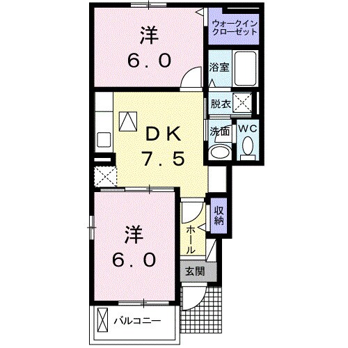 茶屋町駅 徒歩12分 1階の物件間取画像