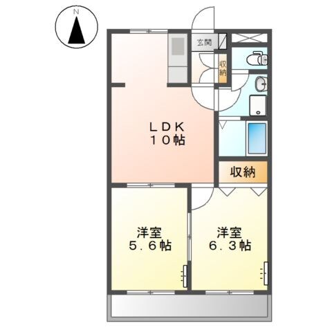 倉敷駅 バス15分  旭化成団地前下車：停歩4分 1階の物件間取画像