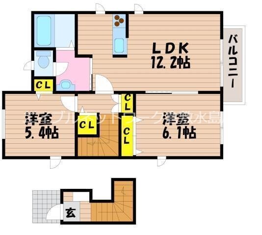 茶屋町駅 徒歩12分 2階の物件間取画像