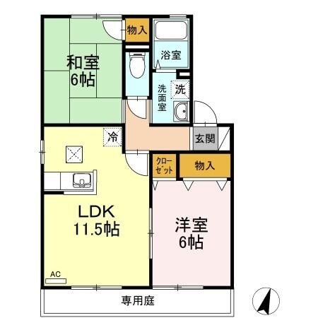 総社駅 徒歩8分 1階の物件間取画像