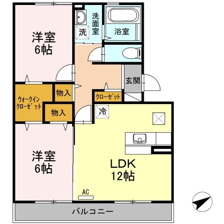 茶屋町駅 徒歩6分 1階の物件間取画像