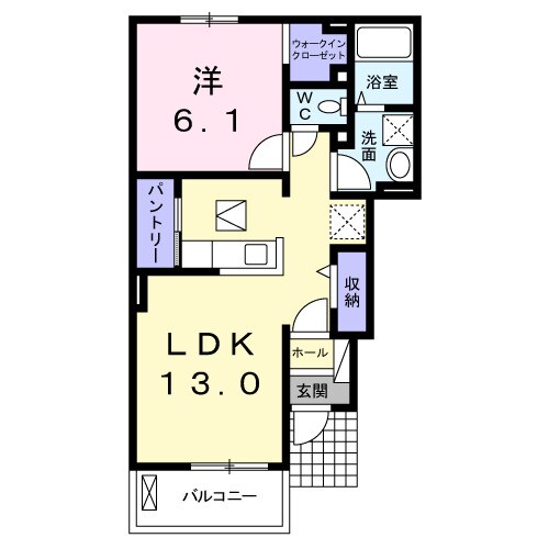 西富井駅 徒歩14分 1階の物件間取画像