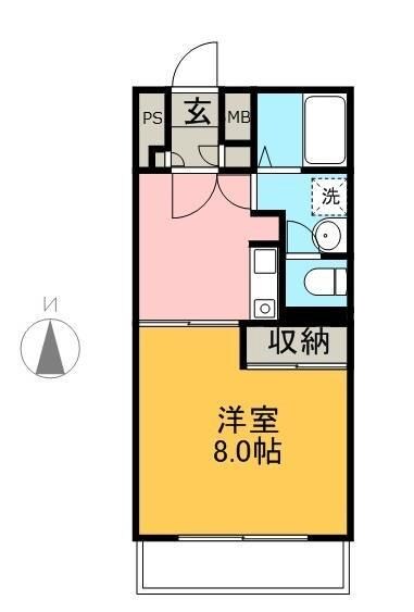 中庄駅 徒歩5分 4階の物件間取画像