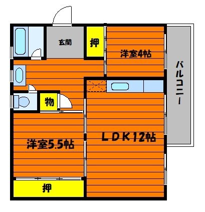 弥生駅 徒歩7分 3階の物件間取画像