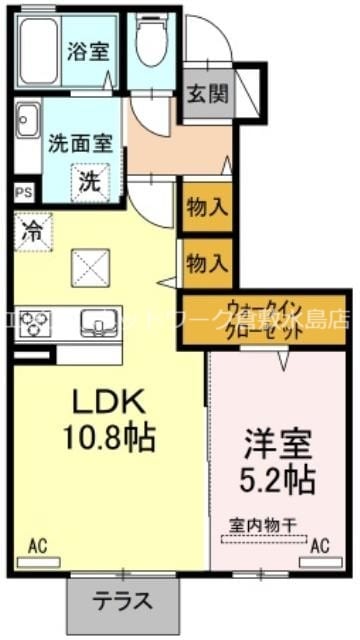 東総社駅 徒歩3分 1階の物件間取画像