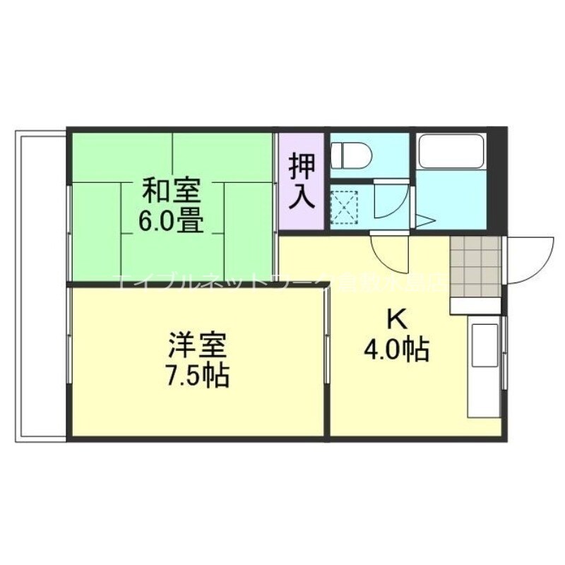 倉敷駅 徒歩24分 1階の物件間取画像