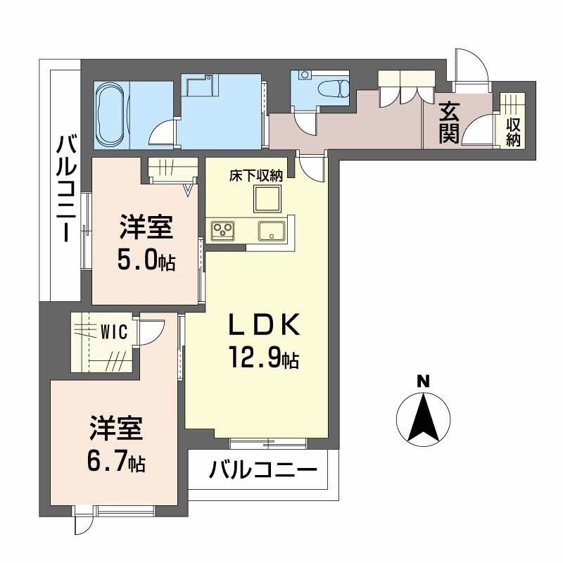 倉敷駅 徒歩10分 2階の物件間取画像