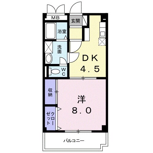 倉敷駅 徒歩20分 4階の物件間取画像