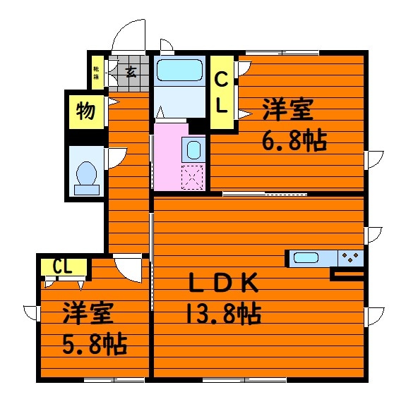 倉敷駅 徒歩34分 1階の物件間取画像