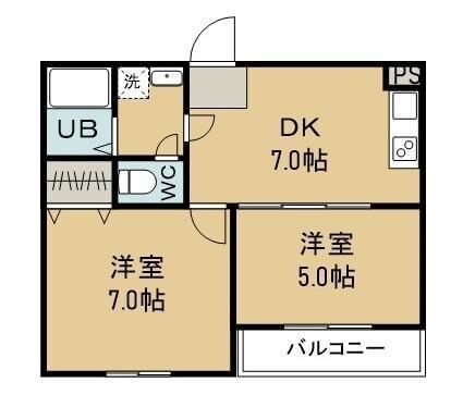 中庄駅 徒歩21分 2階の物件間取画像