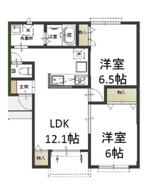 矢掛駅 徒歩5分 1階の物件間取画像