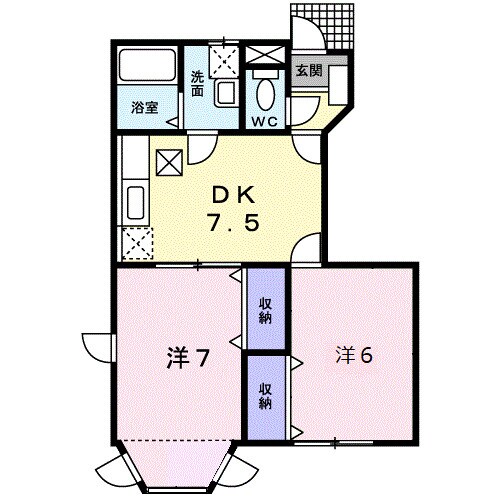 メゾンセレッソＣの物件間取画像