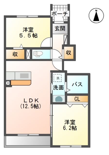 中庄駅 バス10分  百舌鳥ヶ鼻下車：停歩4分 1階の物件間取画像