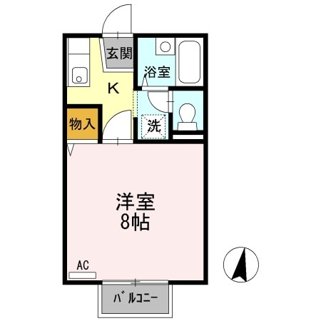 中庄駅 徒歩5分 2階の物件間取画像