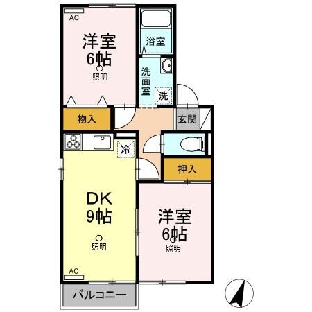 久々原駅 徒歩3分 2階の物件間取画像