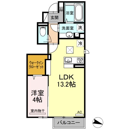 東総社駅 徒歩11分 1階の物件間取画像