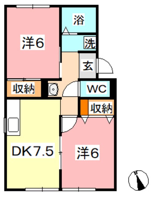 セジュールマキⅢの物件間取画像