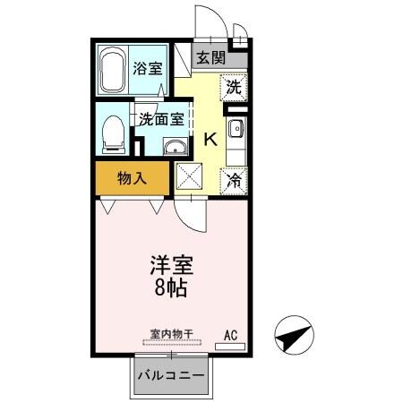 弥生駅 徒歩25分 1階の物件間取画像