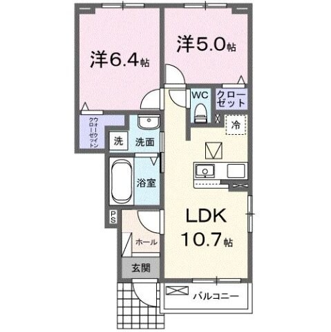 西阿知駅 徒歩24分 1階の物件間取画像