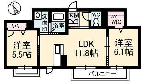 球場前駅 徒歩22分 2階の物件間取画像