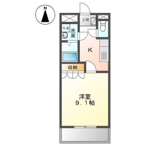 倉敷駅 バス15分  商工会館前下車：停歩7分 1階の物件間取画像