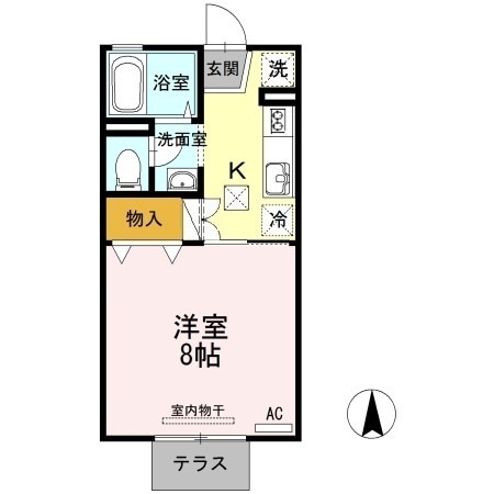 倉敷市駅 徒歩27分 1階の物件間取画像