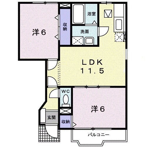 倉敷駅 徒歩43分 1階の物件間取画像