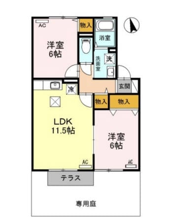 エフロレンス山陽　Ｂ棟の物件間取画像