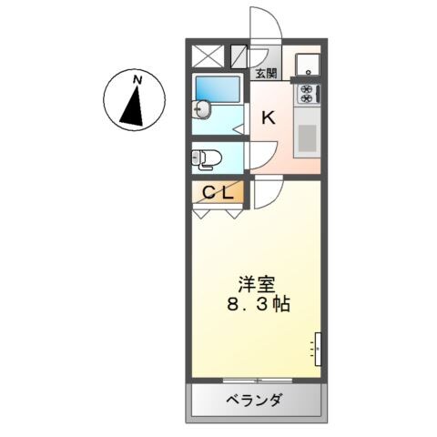 新倉敷駅 徒歩2分 2階の物件間取画像