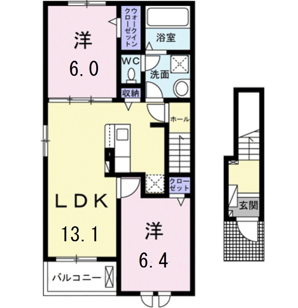 水島駅 徒歩9分 2階の物件間取画像