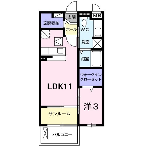 アルコバレーノの物件間取画像