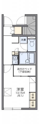 レオパレスリバーサイドの物件間取画像