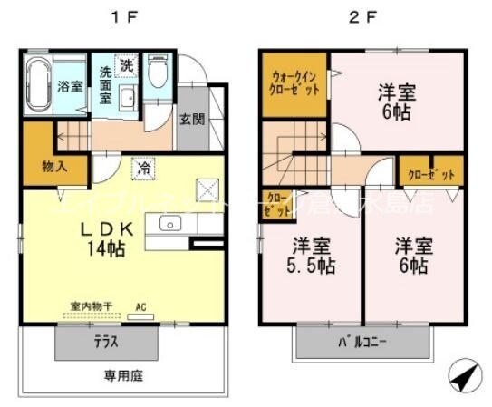 セレッソコート　Ｂ棟の物件間取画像