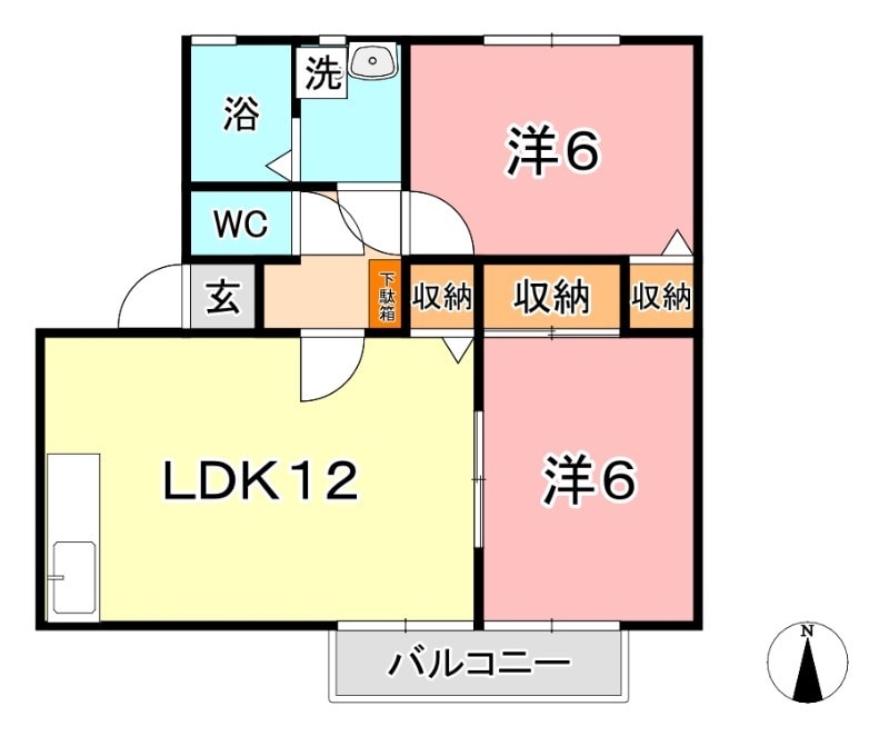 新倉敷駅 徒歩27分 2階の物件間取画像