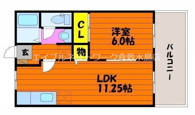 倉敷駅 徒歩25分 1階の物件間取画像