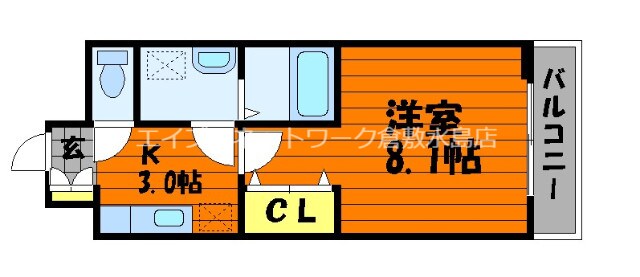 倉敷駅 徒歩16分 4階の物件間取画像