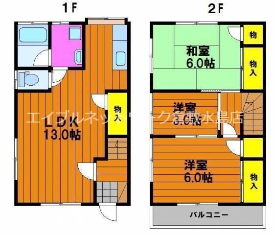 サンホーム渋江の物件間取画像