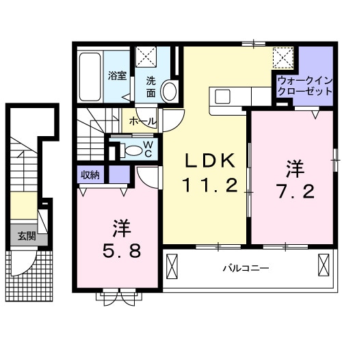 新倉敷駅 徒歩40分 2階の物件間取画像