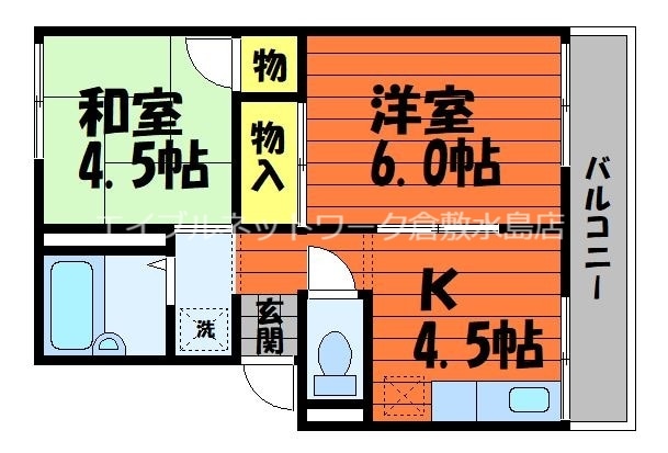 プレジール板谷の物件間取画像