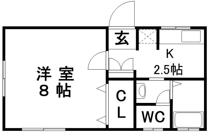 ビーライン西富井の物件間取画像