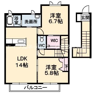 グラン・バトゥ　Ａ棟の物件間取画像