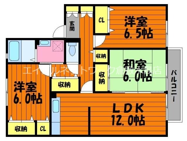 エスポワール・サンクＤ棟の物件間取画像