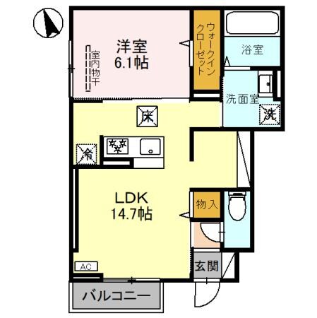 栄駅 徒歩19分 1階の物件間取画像