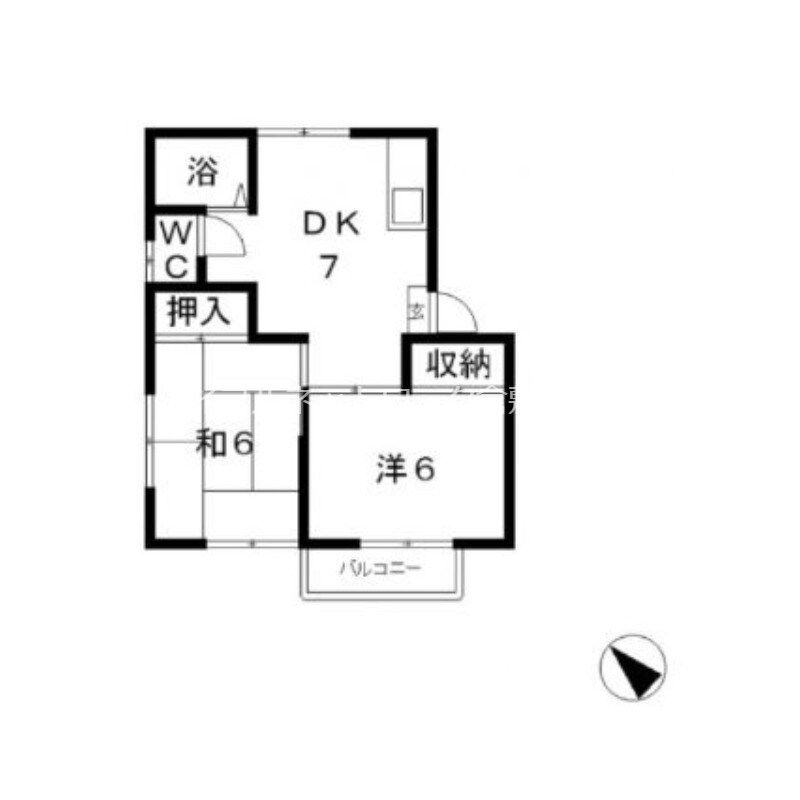 常盤駅 徒歩26分 1階の物件間取画像