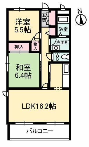 グランディール　Ａ棟 の物件間取画像